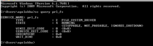 Bildschirmfoto eines Computers mit schwarzem Bildschirm.